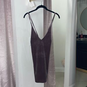 Lioness purple velvet mini dress